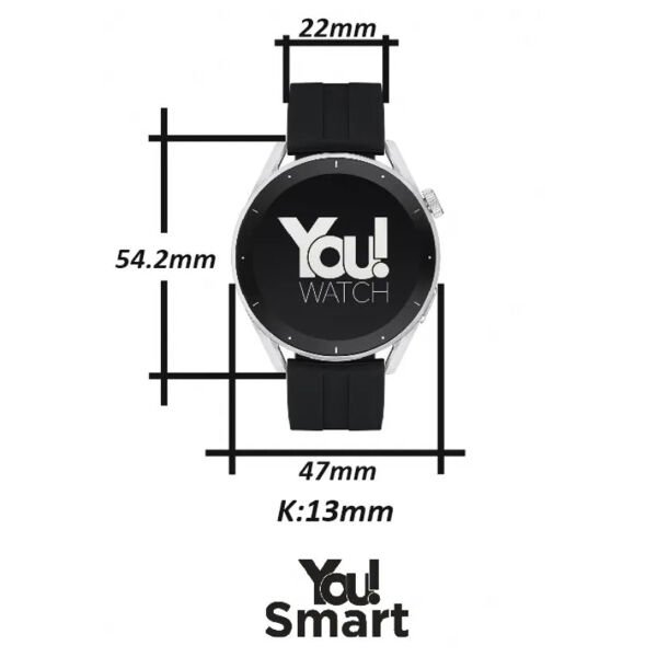 You Watch R12-AR122 You Smart Silver & Grey Metal Unisex Kol Saati