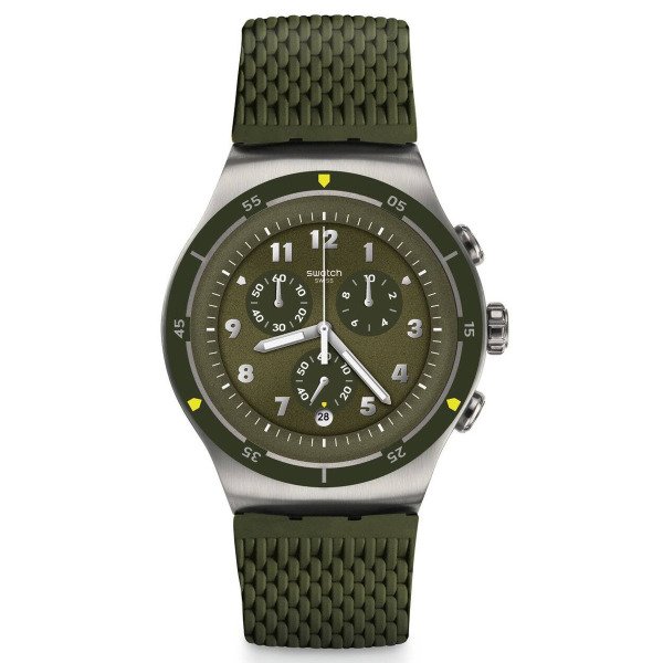 Swatch YOS461 Yeşil Plastik Silikon Erkek Kol Saati