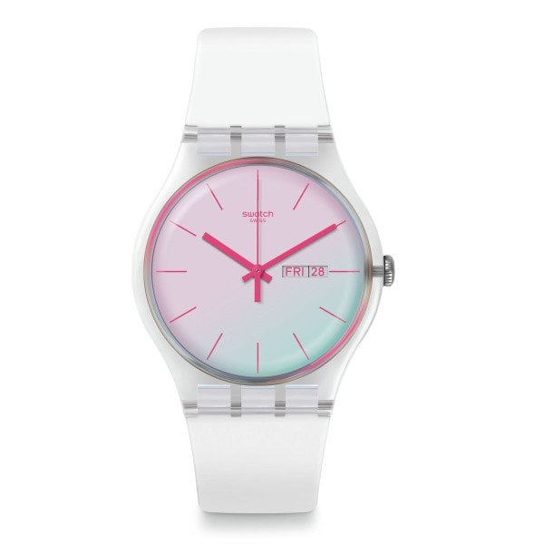 Swatch SUOK713 ( SO29K704-S14 )Polawhite Kadın Plastik Silikon Kol Saati