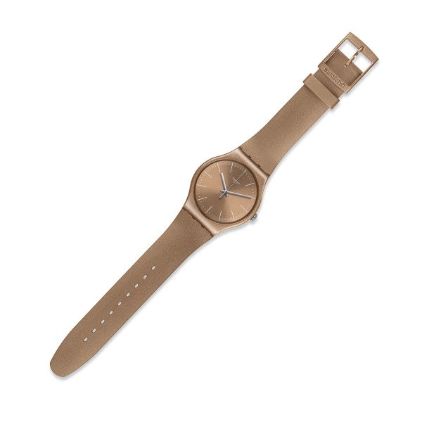 Swatch SUOM111 Kahverengi Plastik Silikon Kol Saati