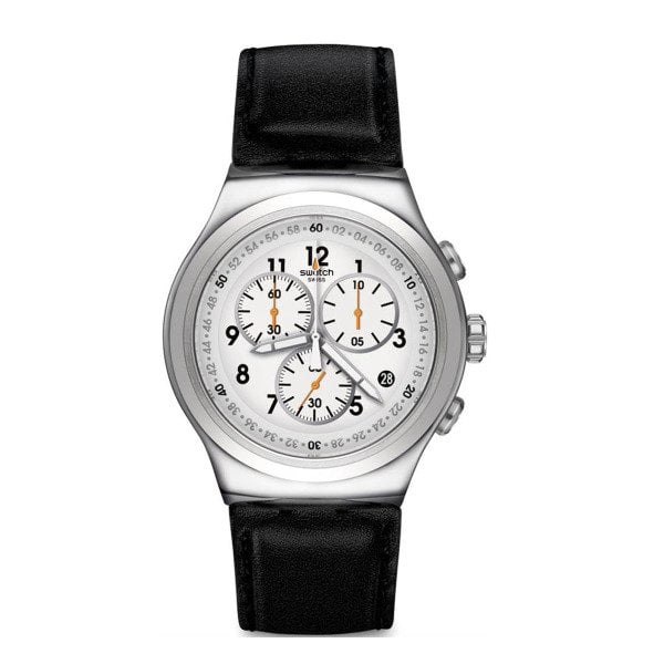 Swatch YOS451 Siyah Deri Kol Saati