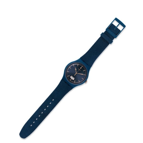 Swatch SUON400 Lacivert Deri Kol Saati