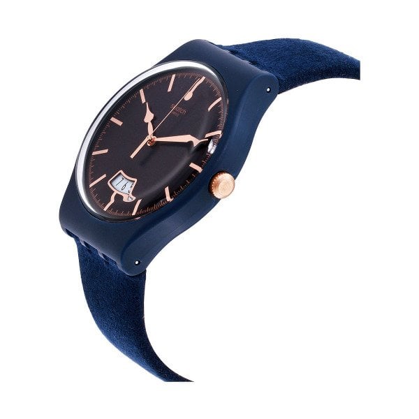 Swatch SUON400 Lacivert Deri Kol Saati