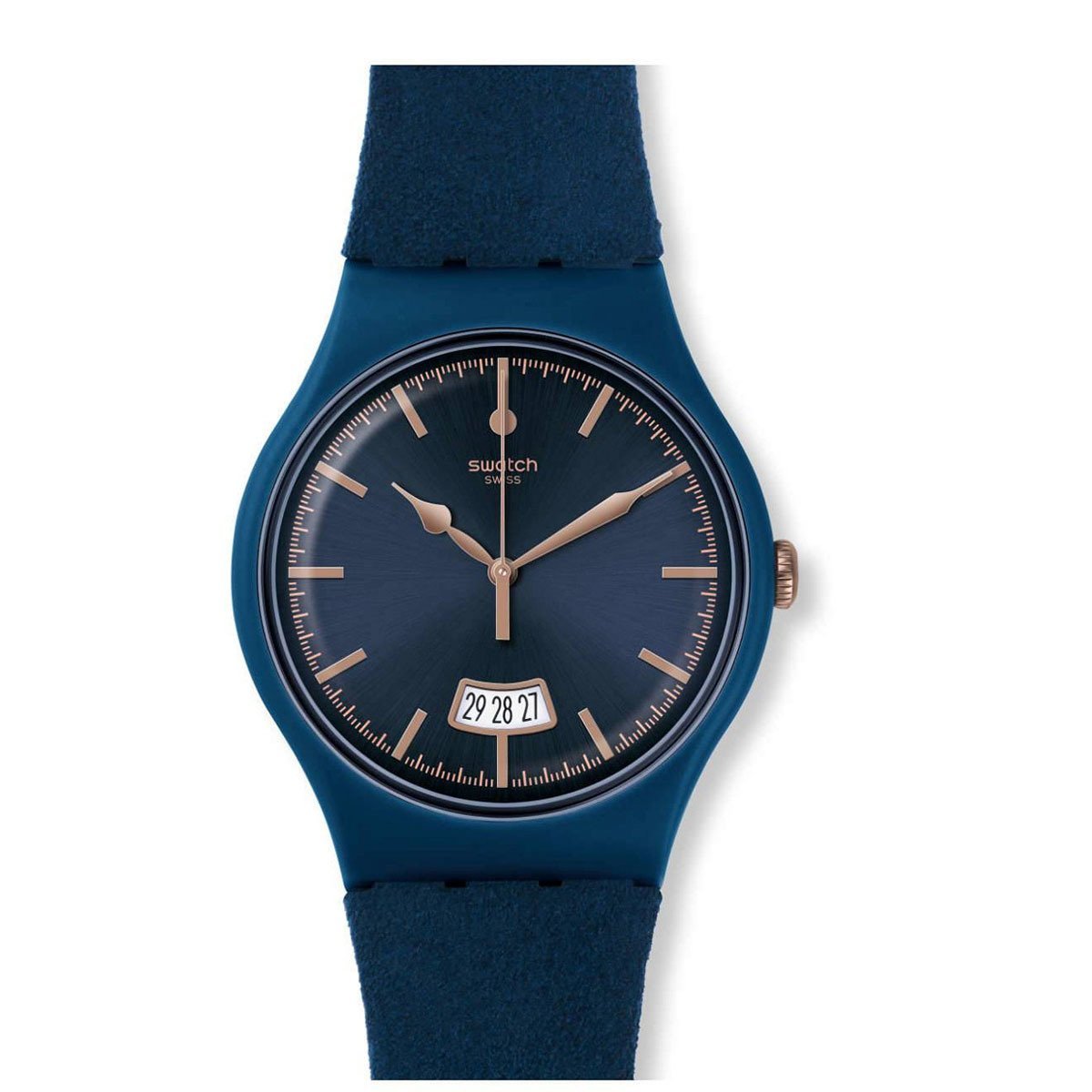 Swatch SUON400 Lacivert Deri Kol Saati