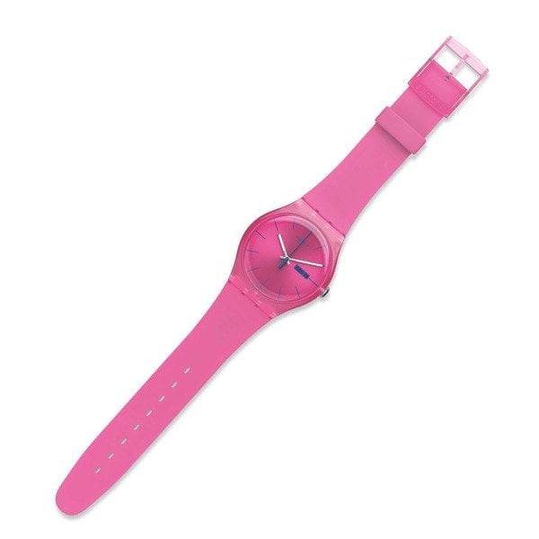 Swatch SUOP700 Pembe Plastik Silikon Kadın Kol Saati