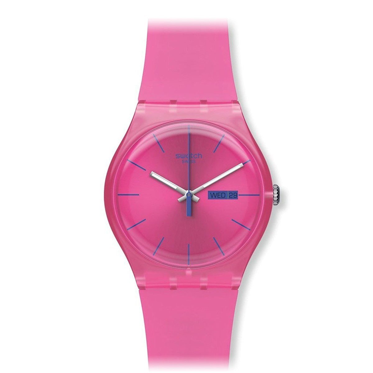 Swatch SUOP700 Pembe Plastik Silikon Kadın Kol Saati