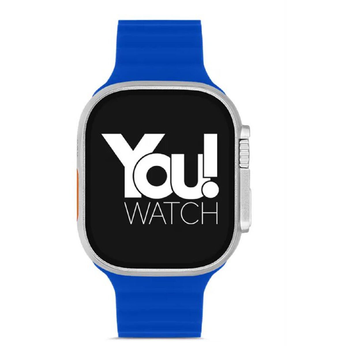 You Watch A8-A84 You Smart Silver & Blue Silicon Unisex Kol Saati