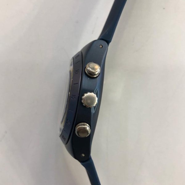 Swatch YCN4008 Lacivert Deri Kol Saati