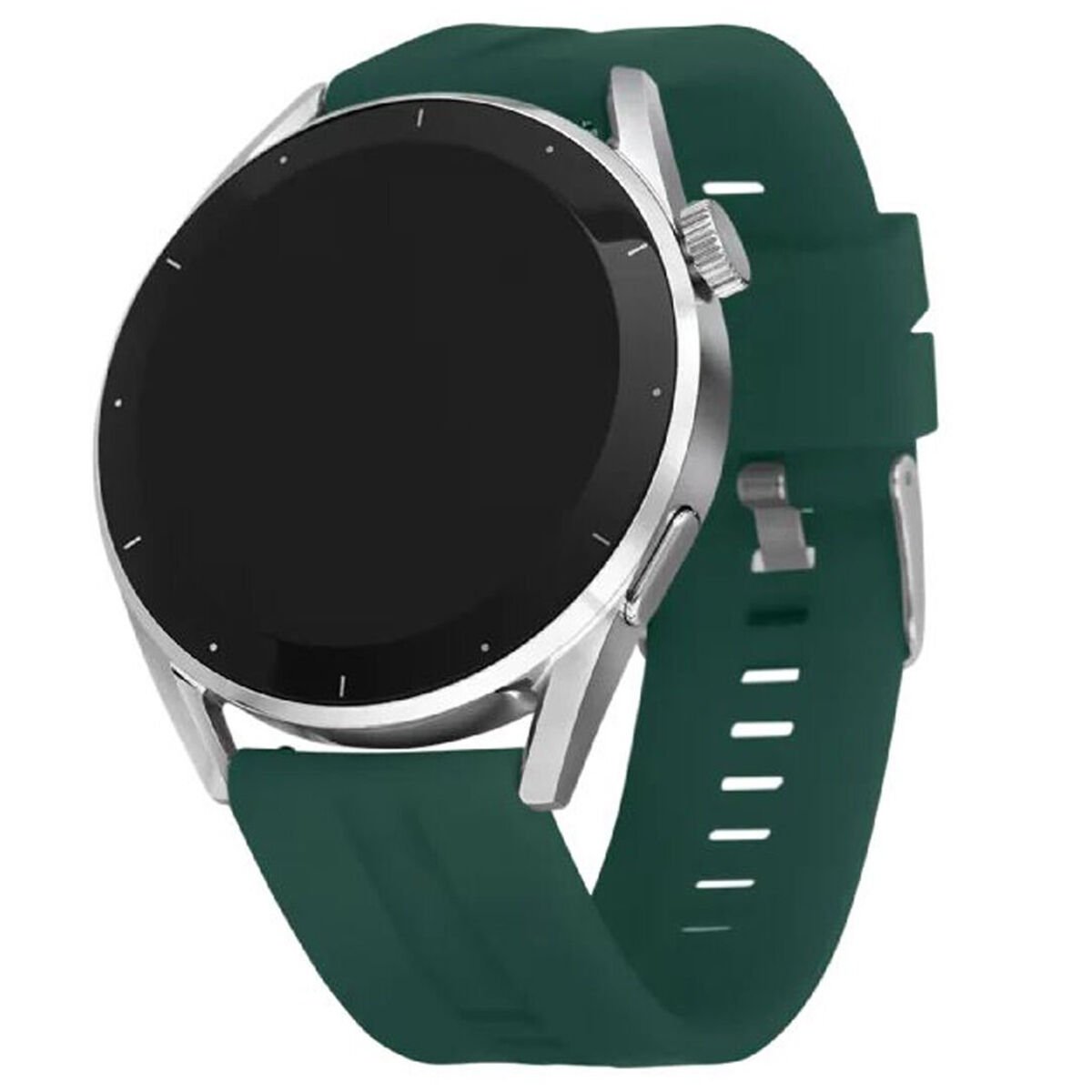 You Watch R12-AR124 You Smart Silver & Green Silicon Unisex Kol Saati