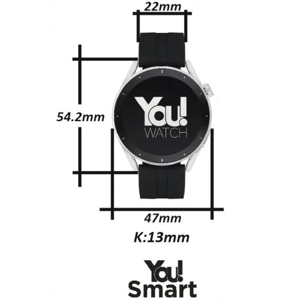 You Watch R12-AR124 You Smart Silver & Green Silicon Unisex Kol Saati