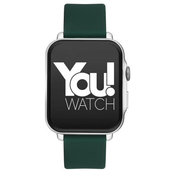 You Watch  F13-YF134 You Smart Silver & Dark Green Silicon Akıllı Kol Saati