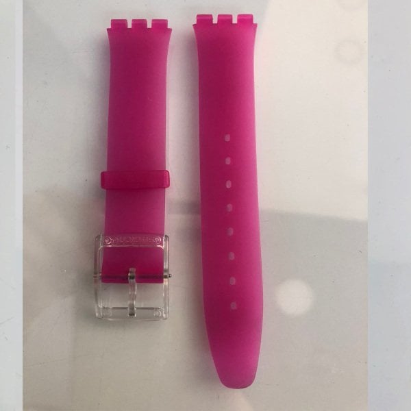 Swatch ASFK Pembe Silikon Kordon