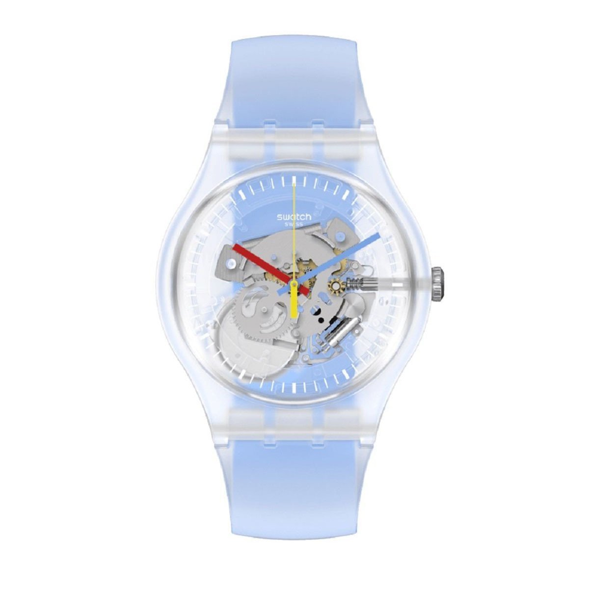 Swatch Clearly Blue Striped Unisex Kol Saati SUOK156