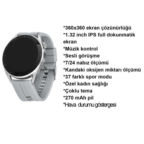 You Watch R12-AR121 You Smart Silver & Grey Silicon Unisex Kol Saati