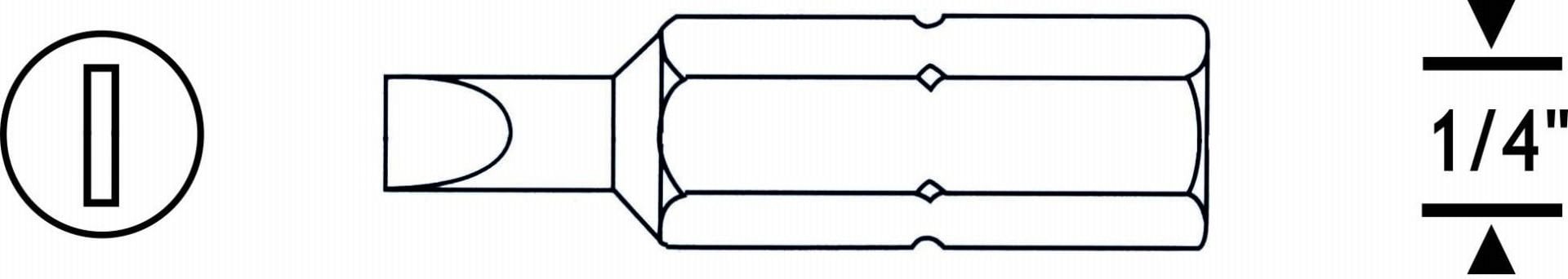 DÜZ BİTS UÇ SL5 25mm