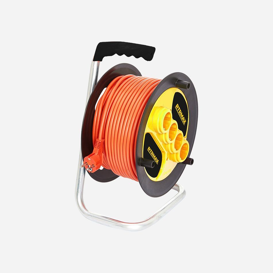 Rtrmax REM32530 Seyyar Makaralı Uzatma Kablosu 3 x 2.5 mm - 30 m