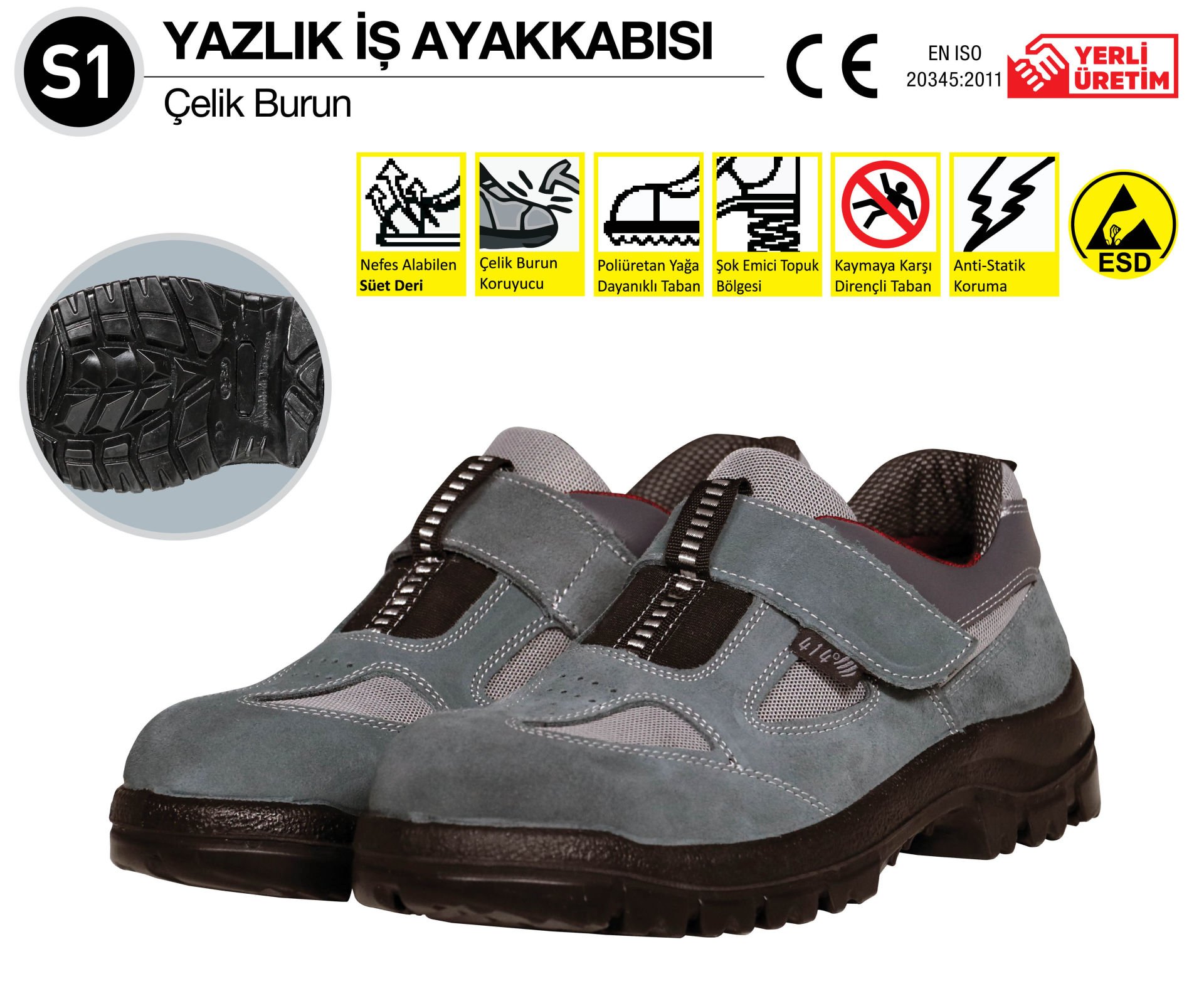 S1 YAZLIK İŞ AYAKKABISI NO:43