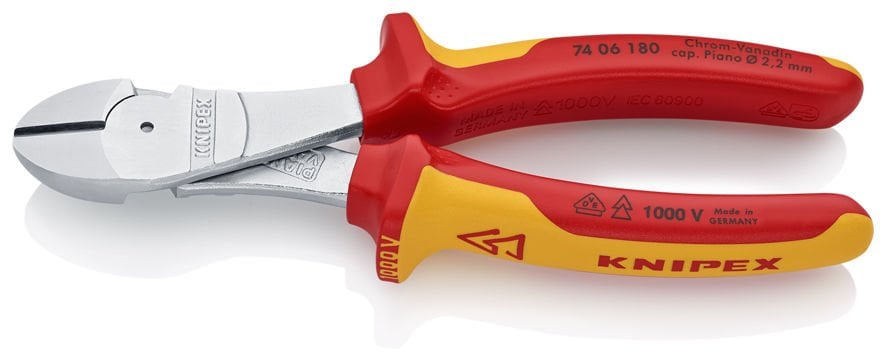 KNIPEX 74 06 180 AĞIR TİP VDE YAN KESKİ