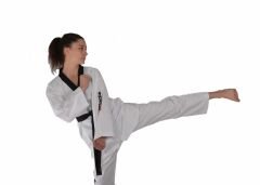 HAŞADO Fitilli Siyah Yaka Taekwondo Elbisesi