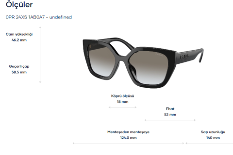 prada spr 24xs 1ab0a7 güneş gözlüğü