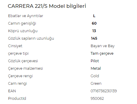 carrera 221/s lojqt erkek güneş gözlüğü