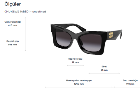 miu miu 08ws 1ab5d1 güneş gözlüğü