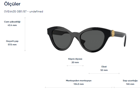 versace ve 4435 gb1/87 güneş gözlüğü
