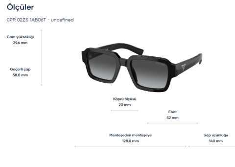 prada spr 02zs 1ab06t 52 güneş gözlüğü