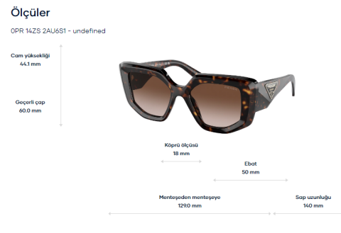 prada spr 14zs 2au6s1 güneş gözlüğü