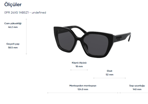 prada spr 24xs 1ab5z1 güneş gözlüğü