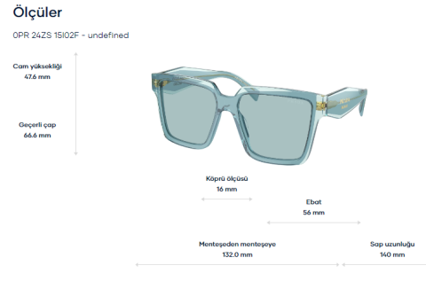 prada spr 24zs 15ı02f güneş gözlüğü