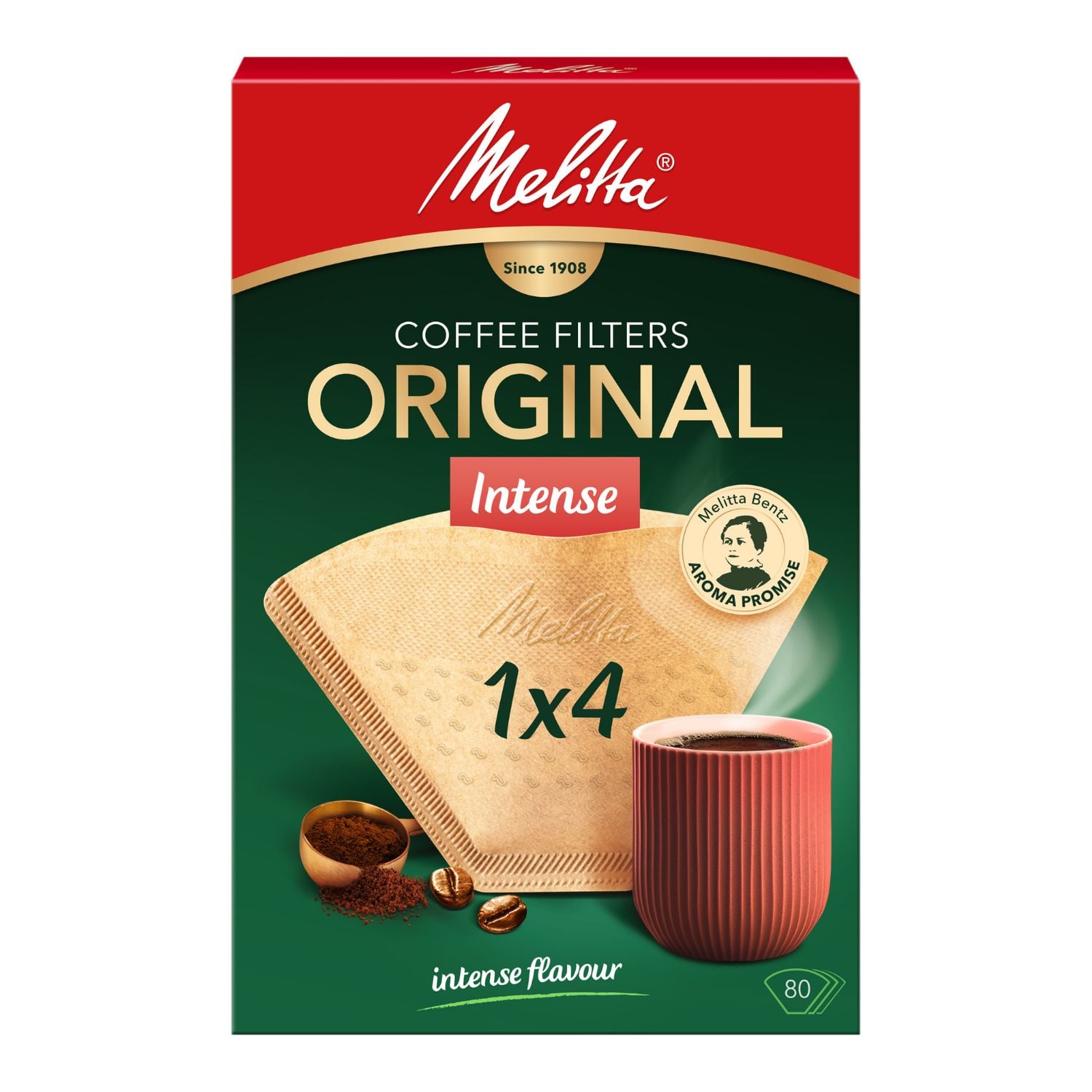 Melitta 1x4® Original Intense Kahve Filtre Kağıdı - 80 Adet