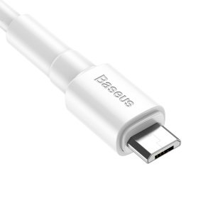 Baseus Mini White 2.4A 1 Metre Micro USB Kablo