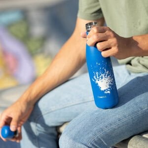 Qwetch QD3361 Sprey Desenli Isı Yalıtımlı 500ml Termos - Mavi