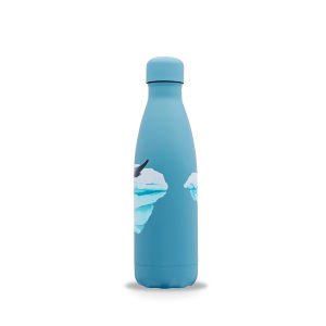 Qwetch QD3465 Penguen Desenli Isı Yalıtımlı 500ml Termos - Açık Mavi