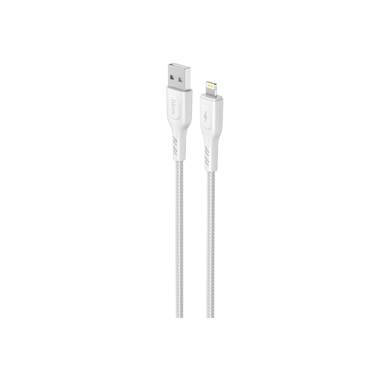 hkm tech KNIT 2A Çıkışlı, USB-A to Lightning Şarj ve Data Aktarım Kablosu