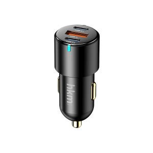 hkm tech HYPER 60W Hızlı Şarj Destekli, 3 girişli (2xType-C 1xUSB) Araç İçi Çakmaklık Şarj Aleti