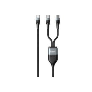 hkm tech DUO POWER 100W Çift Uçlu, Type-C to Type-C + Type-C Şarj Kablosu