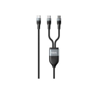 hkm tech DUO POWER 100W Çift Uçlu, Type-C to Type-C + Type-C Şarj Kablosu