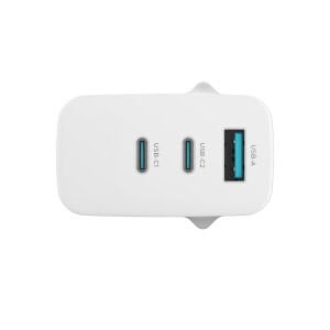 hkm tech GaN MULTI 65W USB-A ve 2*Type-C Üç Portlu Hızlı Şarj Aleti