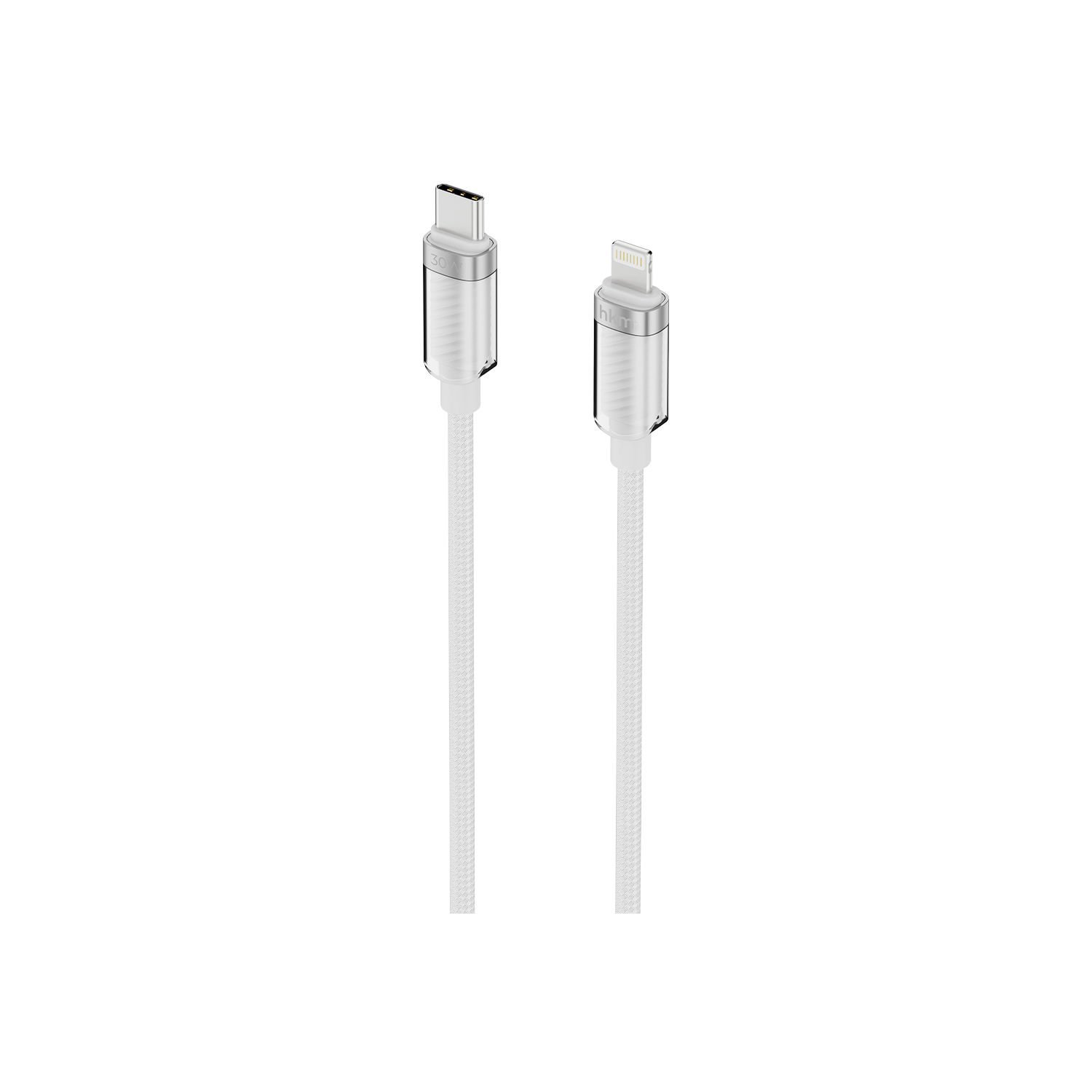 hkm tech KNIT GLAM 30W Hızlı Şarj Destekli, Type-C to Lightning Şarj ve Data Aktarım Kablosu