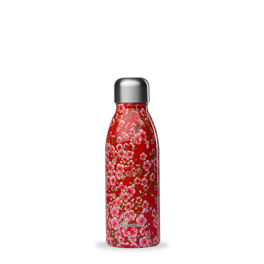 Qwetch QD7004 Kiraz Çiçeği Desenli 500ml Su Şişesi - Kırmızı