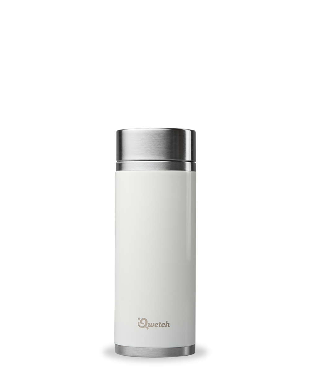 Qwetch QT5030 Isı Yalıtımlı 400 ml Termos - İpeksi Beyaz