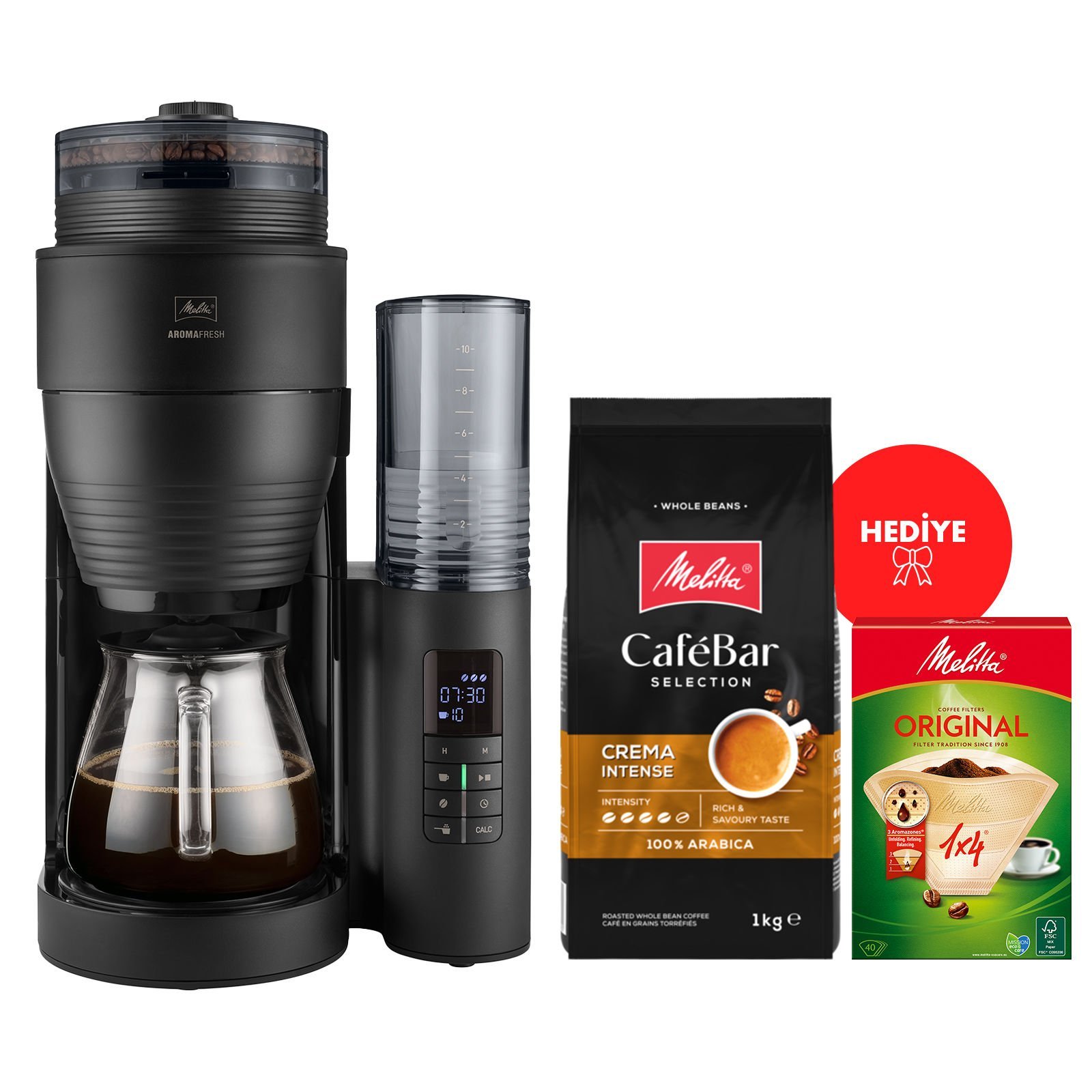 Yeni Nesil AromaFresh Siyah Filtre Kahve Makinesi  Hediyeli Kahve + Filtre