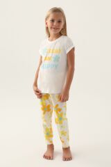 Roly Poly 3394 Garson Today Krem Kız Çocuk Pijama Takımı