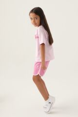 U.S. Polo Assn. 1804 Lisanslı Oversized Kız Çocuk Şort Takım