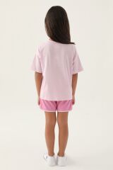 U.S. Polo Assn. 1804 Lisanslı Oversized Kız Çocuk Şort Takım