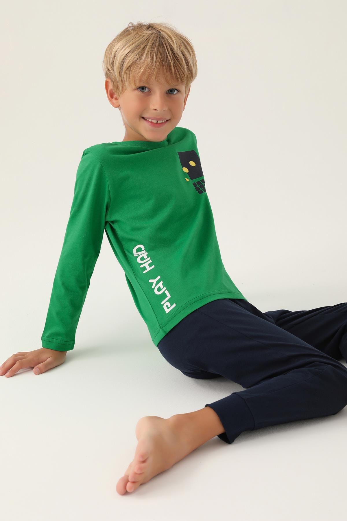 Roly Poly 3338 Garson Play Hard Erkek Çocuk Pijama Takımı