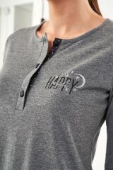 Pjs 22440 Kadın Nakışlı Patlı Pijama Takım