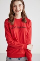 U.S Polo Assn 16958 Kadın Kırmızı Patlı Pijama Takım
